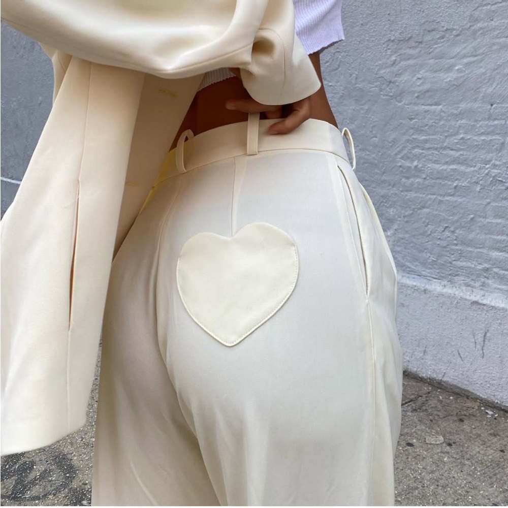Mirror Palais silk trouser with heart pocket